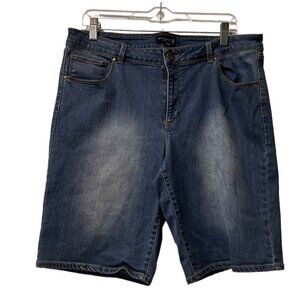 Susan Graver Women's‎ Shorts Size 16 Blue Denim Beach Travel Classic City Casual